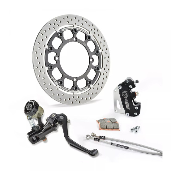 Kit frein avant complet supermotard MOTO MASTER - Disque Halo T-Floater 320mm - Option MC RMC-R - SUZUKI RM-Z (sans éclairage)