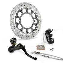 Kit frein avant complet supermotard MOTO MASTER - Disque Halo T-Floater 320mm - Option MC RMC-R - HONDA 250 / 450 CRF