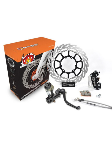 Kit frein avant complet supermotard MOTO MASTER - Disque Flame 320mm - Option MC RMC-R - FANTIC / YAMAHA (avec éclairage)