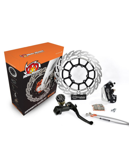 Kit frein avant complet supermotard MOTO MASTER - Disque Flame 320mm - Option MC RMC-R - HONDA 250 / 450 CRF (avec éclairage)