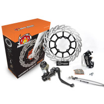 Kit frein avant complet supermotard MOTO MASTER - Disque Flame 320mm - Option MC RMC-R - HONDA 250 / 450 CRF (sans éclairage)
