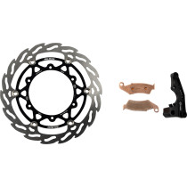 Kit frein avant oversize 270mm MOTO MASTER - Patte de déport  étrier BREMBO + plaquettes incluses - HUSQVARNA