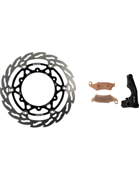 Kit frein avant oversize 270mm MOTO MASTER - Patte de déport  étrier BREMBO + plaquettes incluses - HUSQVARNA