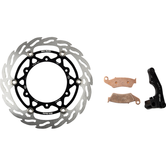 Kit frein avant oversize 270mm MOTO MASTER - Patte de déport + plaquettes incluses - KAWASAKI / SUZUKI