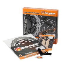Kit frein avant oversize 270mm MOTO MASTER - Patte de déport + plaquettes incluses - HONDA 250 / 450 CRF-R