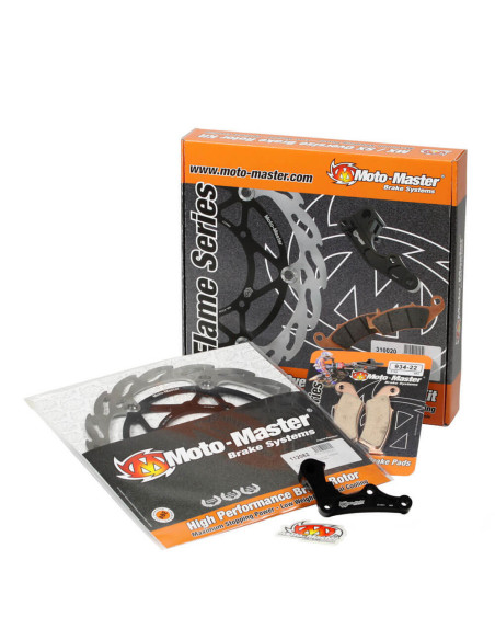 Kit frein avant oversize 270mm MOTO MASTER - Patte de déport + plaquettes incluses - HONDA 250 / 450 CRF-R