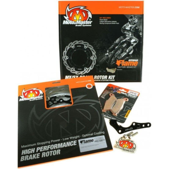 Kit frein avant oversize 270mm MOTO MASTER - Patte de déport étrier BREMBO + plaquettes incluses - HUSQVARNA