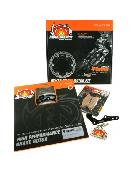 Kit frein avant oversize 270mm MOTO MASTER - Patte de déport étrier BREMBO + plaquettes incluses - HUSQVARNA