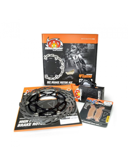 Kit frein avant oversize 270mm MOTO MASTER - Patte de déport + plaquettes incluses - SHERCO SE-R / SE-F