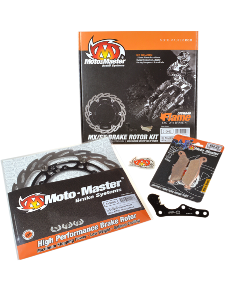 Kit frein avant oversize 270mm MOTO MASTER - Patte de déport + plaquettes incluses - HONDA 250 / 450 CRF-R / RX 2019-2026