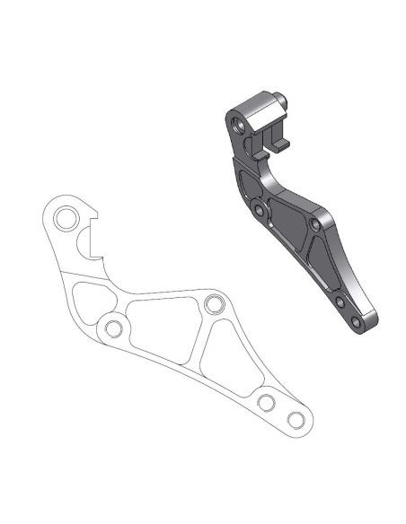 Patte de déport étrier origine MOTO MASTER - Disque SM Street 320mm - Pour étrier BREMBO - HUSQVARNA / KTM