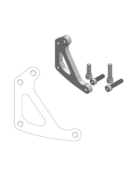 Patte de déport étrier supermotard 4 pistons MOTO MASTER - Disque 320mm - HUSQVARNA