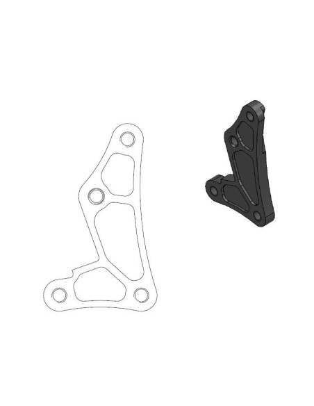 Patte de déport étrier origine pour disque 260mm MOTO MASTER - HONDA 80 / 85 CR 1996-2007 150 CRF-R 2007-2018