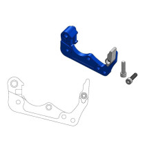 Patte de déport bleue pour étrier de frein avant BREMBO MOTO MASTER - Disque oversize 260mm - GAS GAS / HUSQVARNA / KTM