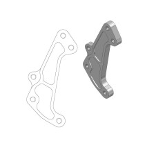 Patte de déport étrier supermotard 4 pistons MOTO MASTER - Disque 320mm - BETA RR - X-Trainer