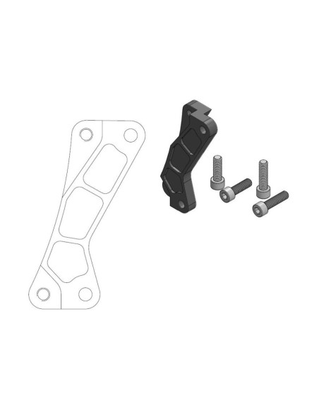 Patte de déport étrier origine MOTO MASTER - Disque SM Street 320mm - YAMAHA 250 WR-F 2017-2018 450 WR-F 2016-2018