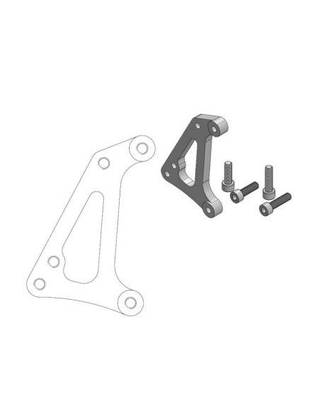 Patte de déport étrier supermotard 4 pistons MOTO MASTER - Disque 320mm - SHERCO
