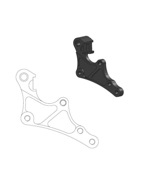 Patte de déport étrier origine MOTO MASTER - Disque SM Street 320mm - GAS GAS / RIEJU