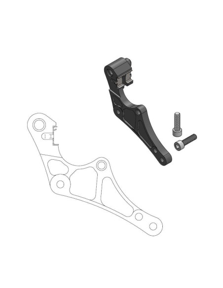 Patte de déport étrier origine MOTO MASTER - Disque SM Street 320mm - Pour étrier MAGURA - HUSQVARNA