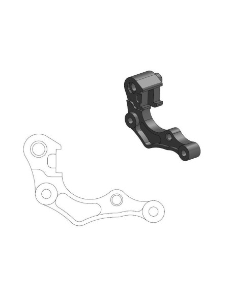 Patte de déport étrier origine pour disque 270mm MOTO MASTER - HONDA 250 / 450 CRF-R / RX 2019-2026