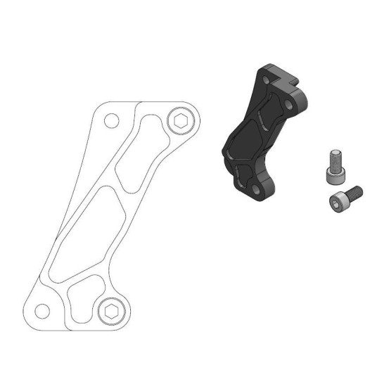 Patte de déport étrier origine MOTO MASTER - Disque SM Street 320mm - HONDA 250 CRF L 2013-2021 - 300 CRF L 2021-