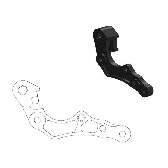 Patte de déport étrier origine pour disque 270mm MOTO MASTER - Pour étrier avant BRAKTEC - HUSQVARNA - GAS GAS