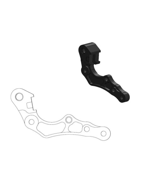 Patte de déport étrier origine pour disque 270mm MOTO MASTER - Pour étrier avant BRAKTEC - HUSQVARNA - GAS GAS