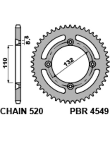 Couronne Acier PBR KTM 350 Freeride 2013-2014
