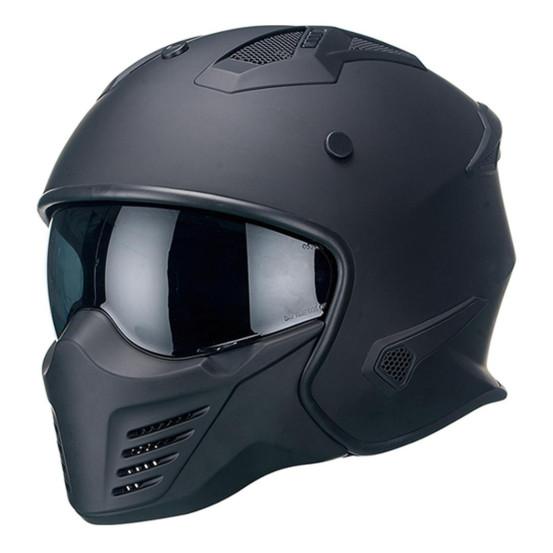 Casque Jet VITO Bruzano Noir Mat