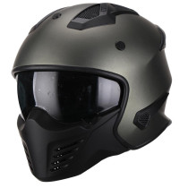 Casque Jet VITO Bruzano Titane Mat