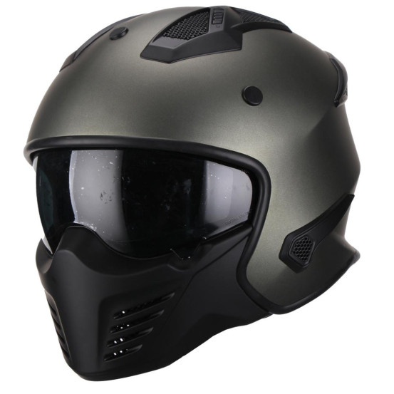 Casque Jet VITO Bruzano Titane Mat