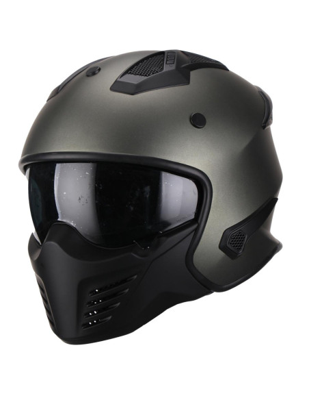 Casque Jet VITO Bruzano Titane Mat