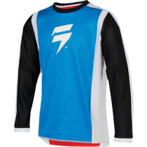 Maillot cross enfant Shift 2020 White Label Race - Blanc Rouge Bleu