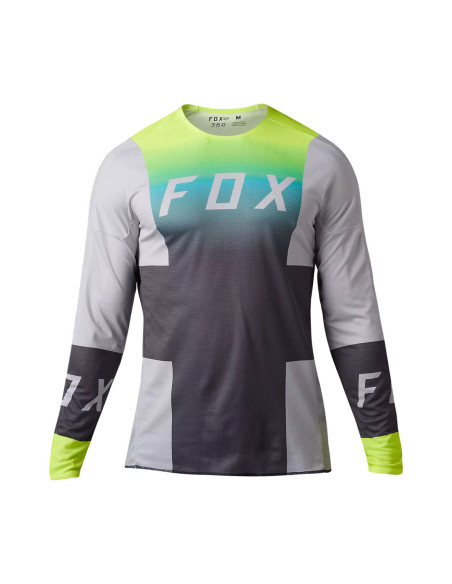 Maillot cross Fox 360 Horyzn - Gris Blanc Jaune Fluo