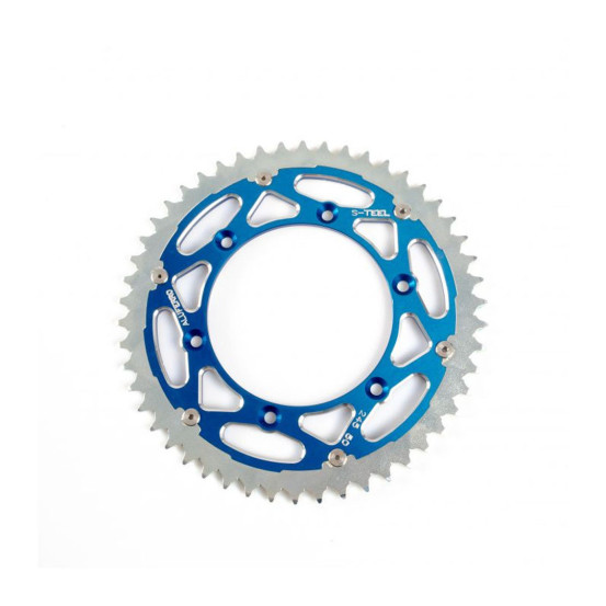 Couronne Bi-Métal S-TEEL Yamaha Pas 520 Noir/Bleu