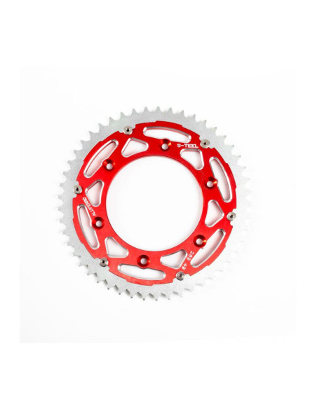 Couronne Bi-Métal S-TEEL Honda Pas 520 Noir/Rouge
