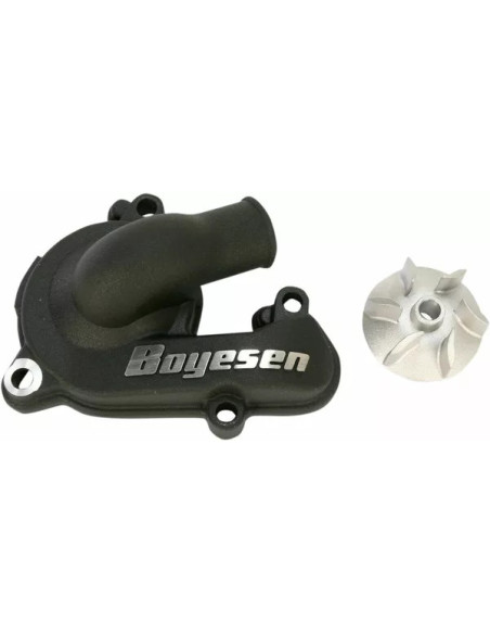 Carter de pompe a eau BOYESEN Noir avec hélice KTM 250 SXF / EXCF 350 SXF / EXCF 350 Freeride Husqvarna 250 / 350 FC / FE