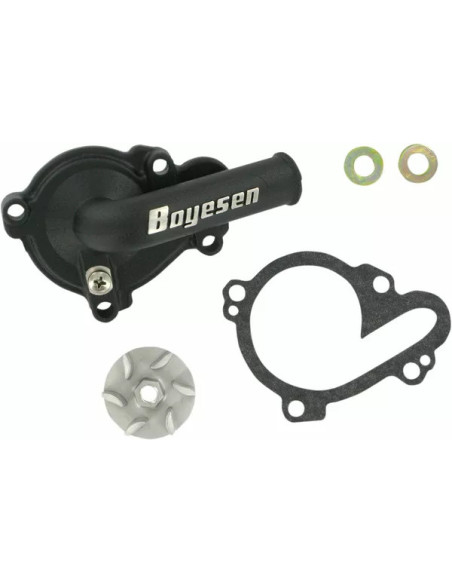 Carter de pompe a eau BOYESEN Noir avec hélice Yamaha 250 YZ - F 2001 - 2013 250 WR - F 2001 - 2014 GAS GAS 250 EC 2010 - 201..