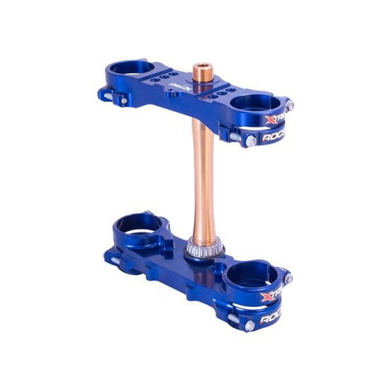Té de fourche bleu ROCS XTRIG Yamaha 250 YZ-F 2024-2026 / 450 YZ-F 2023-2026 OFFSET 22