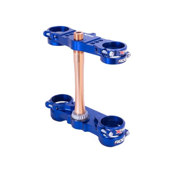 Té de fourche bleu ROCS XTRIG Yamaha 250 YZ-F 2024-2026 / 450 YZ-F 2023-2026 OFFSET 22