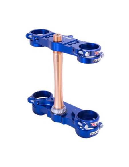 Té de fourche bleu ROCS XTRIG Yamaha 250 YZ-F 2024-2026 / 450 YZ-F 2023-2026 OFFSET 22