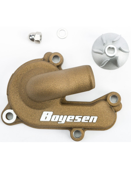 Carter de pompe a eau BOYESEN Magnésium avec hélice KTM 250 / 350 SXF 2016 - 2018 250 / 350 EXCF 2018 500 EXCF 2018 Husqvarna..