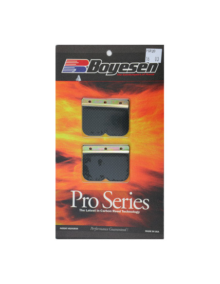Clapets carbone de rechange pour boite à clapets BOYESEN Yamaha YZ 250 1989 - 1995