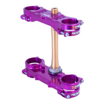 Té de fourche violet ROCS XTRIG Yamaha 250 YZ-F 2024-2026 / 450 YZ-F 2023-2026 OFFSET 22