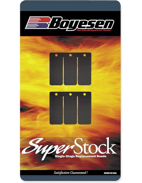 Clapets carbone BOYESEN Kawasaki KX 250 2005 - 2007 La Paire