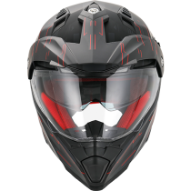Casque Cross VITO Molino Noir Mat / Rouge (double écran) 2