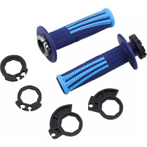 Poignées moto ODI V2 EMIG Lock-on PRO 2T/4T - Bleu/Bleu