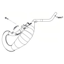 Collecteur d'échappement LEOVINCE APRILIA SX/RX 50 2018 - 2020 - DERBI SENDA SMX/RACING/X-TREM/LIMITED 2018 - 2020 Inox
