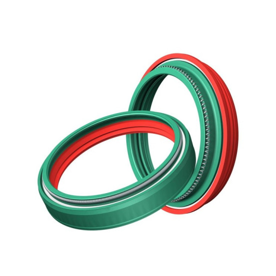 Joint spi de fourche + cache poussière SKF à doubles lèvres verts (haute protection) - Fourche SACHS 48mm (ensemble pour un t..