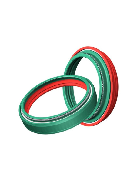 Joint spi de fourche + cache poussière SKF à doubles lèvres verts (haute protection) - Fourche SACHS 48mm (ensemble pour un t..
